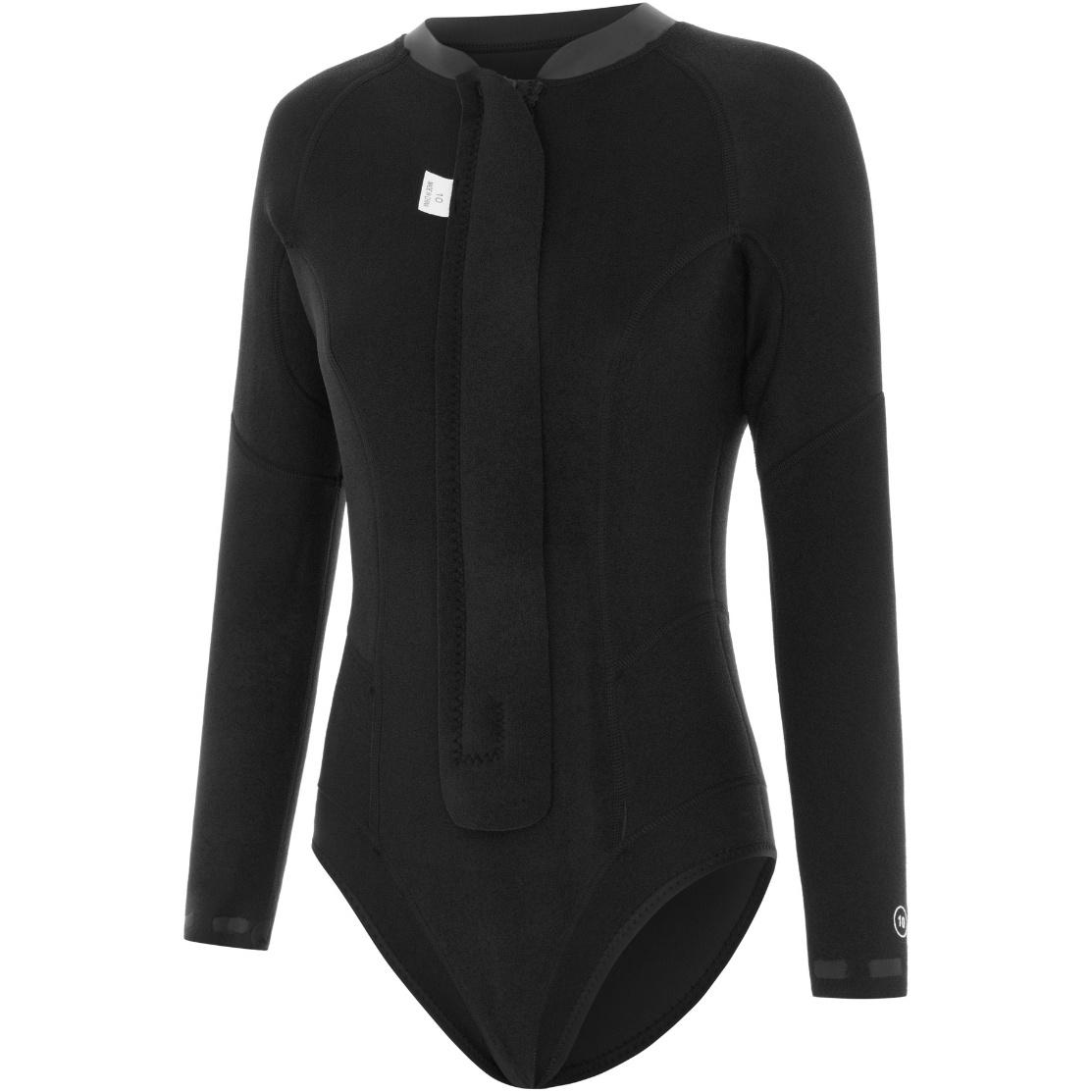2025 Nyord Womens Solu Yulex 2/2mm Long Sleeve Front Zip Spring Shorty Wetsuit SOLWHL22001-BLK - Black